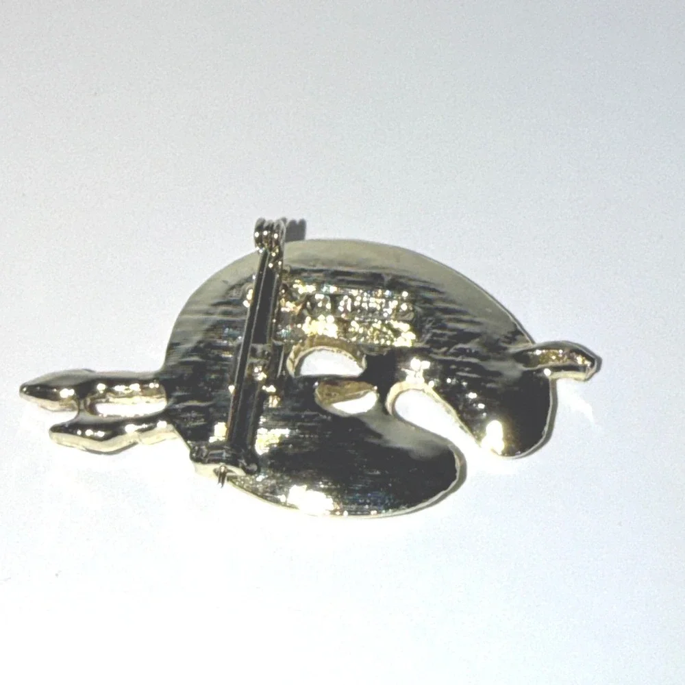 Gerrys Artist Palette Brooch OS Excellent Gold Tone Enamel‎ Paint Brush Art Pin